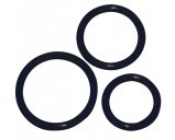 Siliconen cockring set zwart